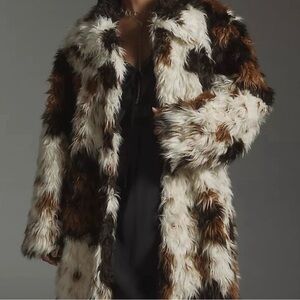 Anthropologie Multicolor Faux Fur Teddy Jacket